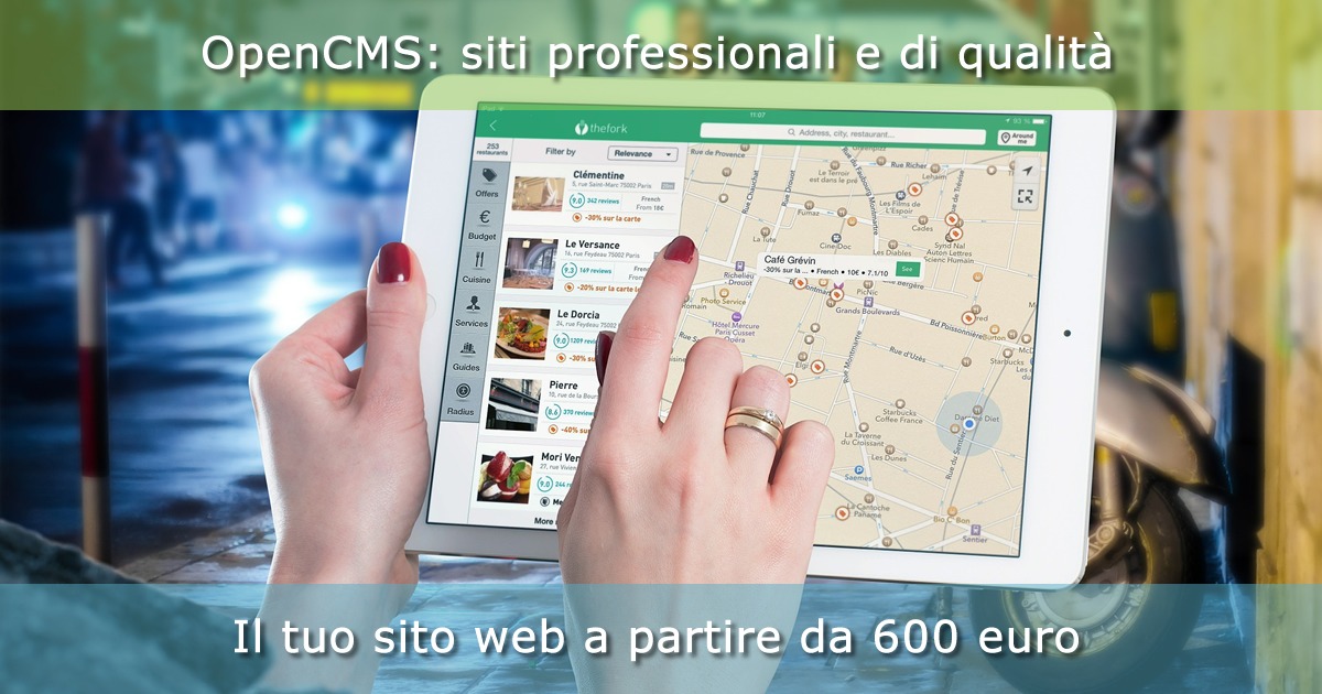 Sviluppiamo siti web con OpenCMS a partire da 600 euro